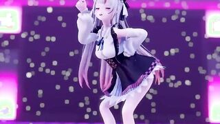 【MMD R-eighteen SEX DANCE】WHITE CHICK SHOWS HER LONG BOOTY AND FUCKS INSIDE INSANE RIDING激しいセックス[MMD R-18]