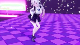 【MMD R-eighteen SEX DANCE】WHITE CHICK SHOWS HER LONG BOOTY AND FUCKS INSIDE INSANE RIDING激しいセックス[MMD R-18]
