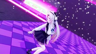 【MMD R-eighteen SEX DANCE】WHITE CHICK SHOWS HER LONG BOOTY AND FUCKS INSIDE INSANE RIDING激しいセックス[MMD R-18]