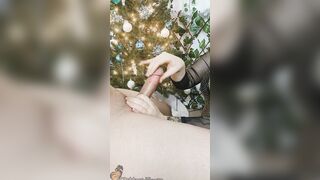 Milking His Nice Rough Dick for Christmas