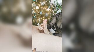 Milking His Nice Rough Dick for Christmas
