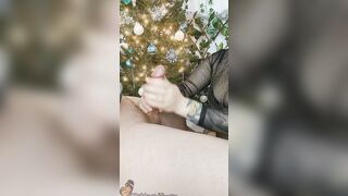 Milking His Nice Rough Dick for Christmas