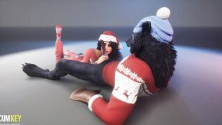 XXXMAS Werewolf Banged Hot | Long Penis Monster | 3d Porn WildLife