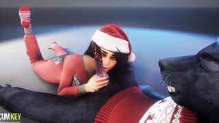 XXXMAS Werewolf Banged Hot | Long Penis Monster | 3d Porn WildLife