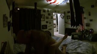 She ejaculates at three.28 and 6.55, after taking his cum