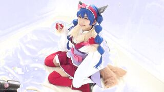 【Hentai Cosplay】Mei Hayama -Blonde women into Pink Uniform Masturbates and