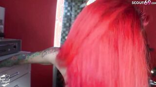 German Teenagers let older Dude Cummed Drip Banged her on