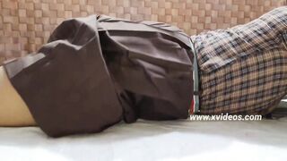 Calling schooll lover at home and fucking her rough outside