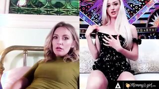 MOMMYSGIRL Turned On School Girl Abroad Squirts While Masturbating On Film Call
