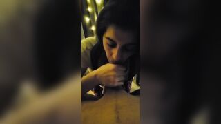 Wifey ball sucking off