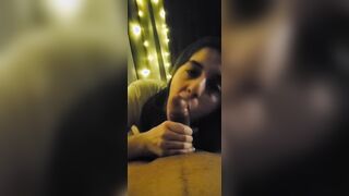 Wifey ball sucking off