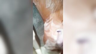 Bombshell takes a bubble bath tub