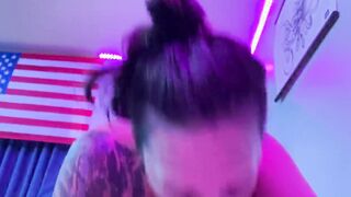 He jizzes all over my face from a fellatio and I drink