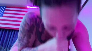 He jizzes all over my face from a fellatio and I drink