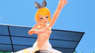 [SEX-MMD][NO-SOUND] Rin riding poolside [R-18]