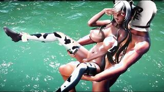 【MMD R-eighteen SEX DANCE】TASTY EXTREME SEX ON THE BEACH SWEET PERVERSE BUTT おいしいお尻 [MMD]