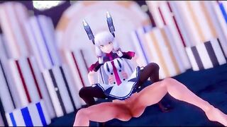 【MMD R-barely legal SEX DANCE】HOT WOMEN FUCKS ON BEAUTY STAGE AND FUCKS INTENSELY激しいセックス[MMD R-18]