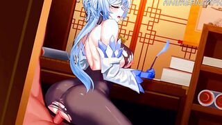 GENSHIN IMPACT CARTOON GANYU HUGE BOOTY GETS BONED INSIDE REVERSE COWGIRL