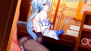 GENSHIN IMPACT CARTOON GANYU HUGE BOOTY GETS BONED INSIDE REVERSE COWGIRL