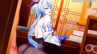 GENSHIN IMPACT CARTOON GANYU HUGE BOOTY GETS BONED INSIDE REVERSE COWGIRL
