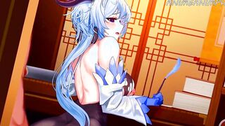 GENSHIN IMPACT CARTOON GANYU HUGE BOOTY GETS BONED INSIDE REVERSE COWGIRL