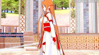 Sword Art Online Cartoon: Asuna Blows Cock