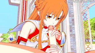 Sword Art Online Cartoon: Asuna Blows Cock
