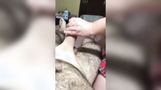Ex-Wife blows penis inside student outfit
