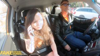 FakeDrivingSchool Learner Zeynep Rossa Shows Off Her Monstrous Titted