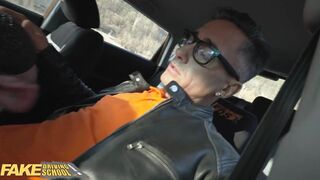 FakeDrivingSchool Learner Zeynep Rossa Shows Off Her Monstrous Titted