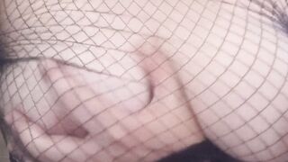 Fishnet boob play