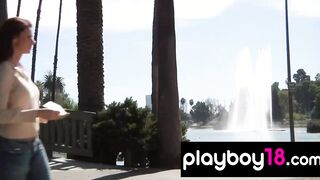 Classy long boobed sexy Jaime Faith Edmondson stripping on the
