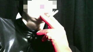 my red pvc gloves will make you suffer and explode semen all over