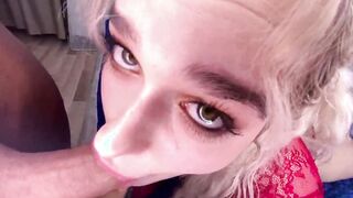 BANGED stepsister ON THE PARENT'S BED & FINISHED ON THE