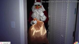 Milf thought she was getting presents ended up getting Santa