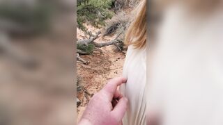 Cutie Bombshell fun on rocks and masturbation