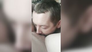 HUBBY EATING MY 
