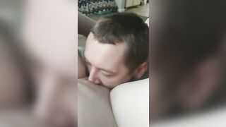 HUBBY EATING MY 