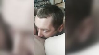 HUBBY EATING MY 