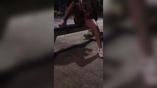 I take off my stockings inside a outdoor park and pissing a lot. Would you play with me?