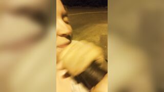 Jizzed on tongue
