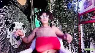 I spit on My boobies while I see you stroke your penis