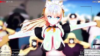 【MMD R-teens SEX DANCE】HOT WOMEN SHOWS HER LONG EXITTING TITS激しいセックス[MMD R-18]