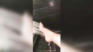 CZECH WOMEN HAS SOAK SHOWER PLAY WITH FOOT - SAD SLUTS SUNFLOWER