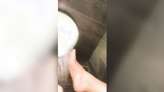 CZECH WOMEN HAS SOAK SHOWER PLAY WITH FOOT - SAD SLUTS SUNFLOWER