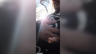 point of view BJ WITH BOMBSHELL LOVERS HIKING INSIDE THE FOREST 