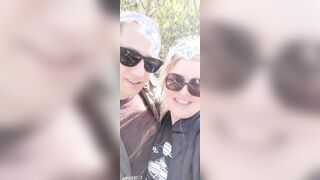 point of view BJ WITH BOMBSHELL LOVERS HIKING INSIDE THE FOREST 