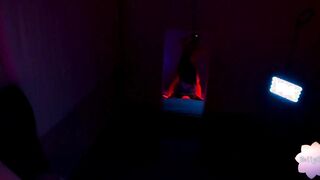Baby women sucking off my cock with colorful led lights