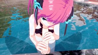 Quintessential Quintuplets: Nino has sex into the spa and gets