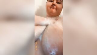 Gothic bimbos being erotic into the shower